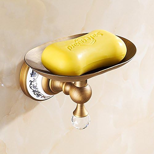 מנות סבון צבע זהב מחזיק סבון רכוב עתיק סבון פליז סבון אביזרי אמבטיה זהוב