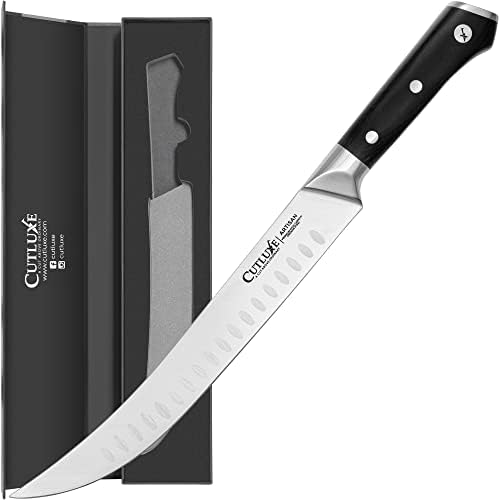 סכין סימטר קטלוקס וסכין חיתוך-פלדה גרמנית גבוהה פחמן מזויפת-טאנג מלא וחד כתער - עיצוב ידית ארגונומית-סדרת