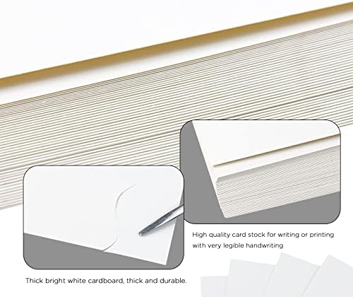 FSWCCK 50 חבילה 8.5 x 11 נייר קרטון לבן, נייר עבה, קרטון לבן במשקל כבד, נייר עבה ריק להדפסה, קרטון