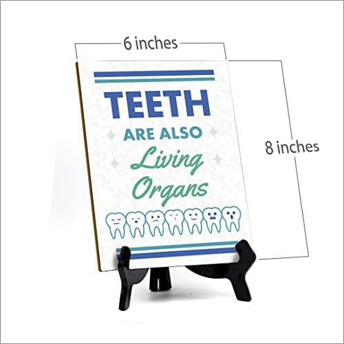 סימנים שיני Bylita הם גם איברים חיים עיצוב משרד שיניים, שלט שולחן עם דוכן אקרילי