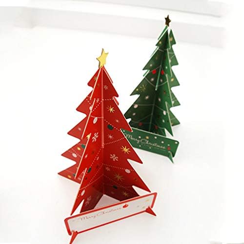 STOBOK 2 PCS קטן 3D עץ חג המולד קישוטים לנייר קישוטי נייר מיני מלאכה לחג המולד לקישוט חג המולד לחג המולד לחג המולד