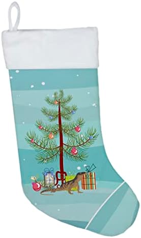 אוצרות קרוליין CK4541CS צג לטאה גרב חג מולד שמח, אח תלויים גרביים לעונה חג המולד עיצוב חג המולד קישוטים