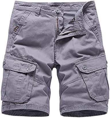 Wenkomg1 עבודה מכנסיים קצרים לגברים מכנסי מטען ספורט קיץ אימון מכנסיים דקים מכנסיים רופפים סרבלים