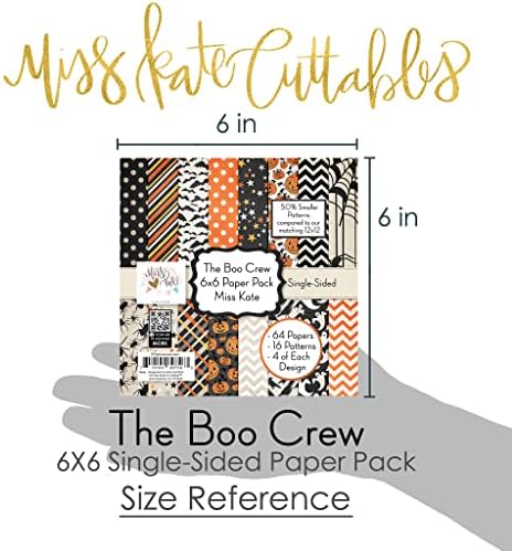 חבילת נייר תבנית 6x6 - צוות Boo - עבור ליל כל הקדושים - אוסף של נייר מיוחד של Scrapbook, אוסף 6 x6