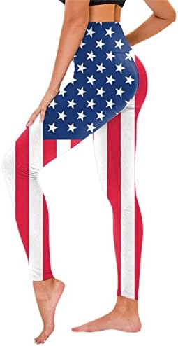 4 ביולי חותלות לנשים אמריקאי דגל גבוהה מותן יוגה אימון חותלות אולטרה רך אלסטי קומפי אתלטי ספורט מכנסיים