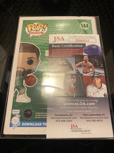 ג'ייסון טייטום חתום על JSA פאנקו פופ בוסטון סלטיקס NBA חתימה עם כיסוי - צלמיות NBA עם חתימה