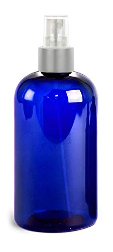 גרנד פרפומים 8 גרם פלסטיק כחול ריק בקבוקי ריסוס ריסוס מחלקים בושם עם משאבות כסף מט, למוצרי שיער, ערפל