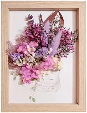 מסגרות תמונת עץ וולנוטה מסגרת פרחים מיובשת חומר צמחי פרחים מיובשים אמיתיים להכנת אביזרי DIY מלאכה תפאורה ביתית