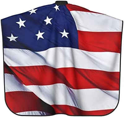 דגל אמריקאי קייפ מספרה מקצועית מספרה אטומה למים כיסוי כיסוי תספורת אנטי-סטטית קייפ שמפו שמפו אספני