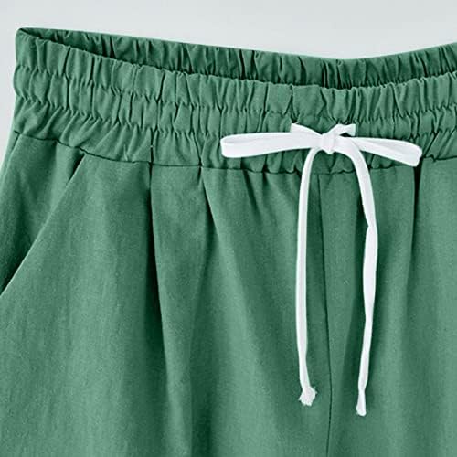 מכנסיים קצרים של כותנה נושמת של נשים נוחות נושמות לקיץ, בתוספת משיכת גודל המותניים המותניים המותניים הקצרים המזני