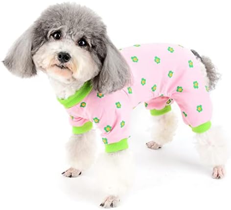 זוניאה פיג'מה כלבים קטנים גור חורף PJS כותנה רכה סרבל סרבל סך הכל פרחים חמודים מודפסים ללבוש שינה סוודר