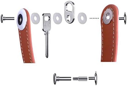 מארגן מפתח עור מחזיק מפתח קומפקטי מחזיק כיס קיפול מחזיק עד 16 מפתחות למתנת יום האב של גברים
