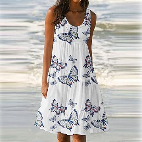 שמלות icodod vestidos לנשים 2022 עניבת קיץ צבע אורך ברך שמלת חוף חוף טוניקה שמלת טנק נדנדה ללא שרוולים