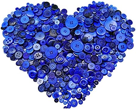 כפתורי כחול כפתורים כחולים של אלפיקים 600-700 יחידות כפתורים כחולים בתפזורת כפתורי מלאכה כחולים בגודל מגוון