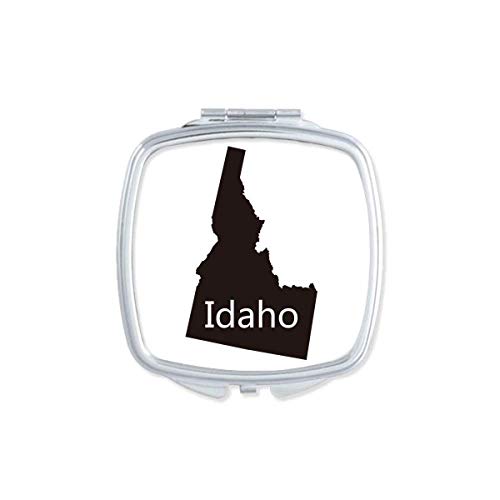 איידהו ארצות הברית של אמריקה מפת מראה נייד קומפקטי כיס איפור כפול צדדי זכוכית