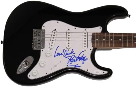 גלוריה אסטפן חתמה על חתימה בגודל מלא פנדר שחור סטראטוקסטר גיטרה חשמלית עם ג 'יימס ספנס ג' יי. אס. איי