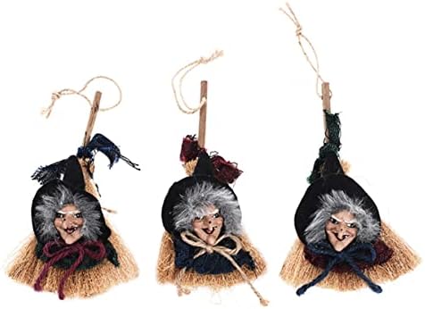 מטאטאים צורת RFME מטאטאים: דמויות קיר דקורטיביות של מכשפה קישוטי קישוטי מטאטא אימה קטנה רדוף אבזרים מעופפים