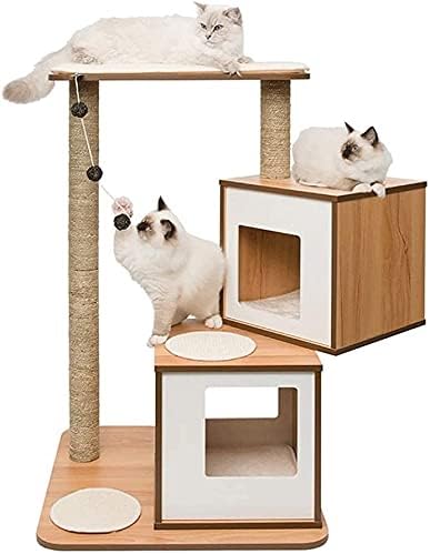 חתול עץ דירה גרוד חתול מגדל חתול טיפוס מסגרת סיסל שרפרף חתול מגדל ריהוט חתול פעילות מרכז חתול עצי חתול עץ חתול