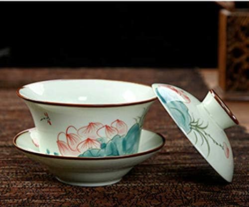 Paynan סיני ג'ינגדז'ן צבוע ביד גאיוואן כוס קרמיקה קרמיקה קערת תה.