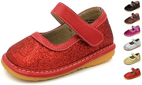 הבוטיק של מיי הקטנה מרי ג ' יין חורק נעליים לילדות פעוטות, נעלי הליכה אידיאליות עם חורק נשלף ורצועה