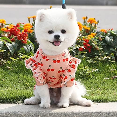 דובדבן חצאית לחיות מחמד כלב בגדים חמוד גור שמלת גור אפוד חולצה קיץ קטן בינוני כלבים השפל חולצה בגדים