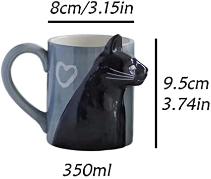 כוסות משקאות זלורד זוג חובבי חתול סטריאו ספל קרמיקה 350 מל שחור לבן נשיקות קפה קפה כוס מתנה לחתונה