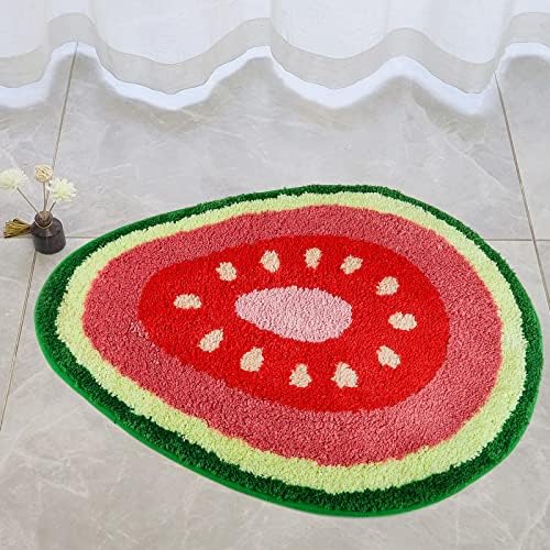 פירות צורת אמבטיה שטיח חמוד מיקרופייבר פפאיה אמבטיה מחצלת החלקה דלת מחצלת מקלחת שטיחים סופג צבעוני
