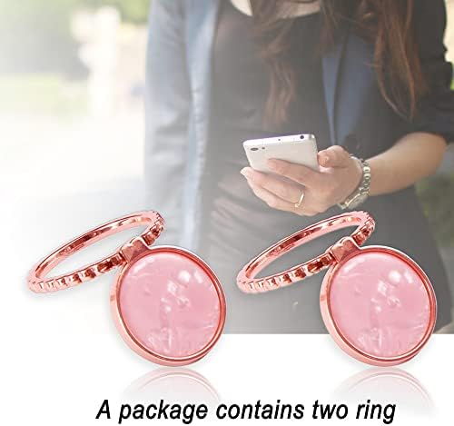 טבעת טלפון מלובי 360 סיבוב סיבוב מחזיק טבעת טלפון סלולרי 2 יחידות אחיזת טלפון מתכת סגסוגת אבץ אחיזת אצבע
