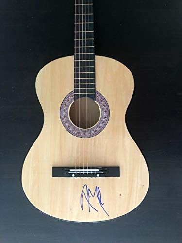 פוסט מאלון חתום בגיטרה חתימה - אקוסטי עץ טבעי בגודל מלא, פוסטי