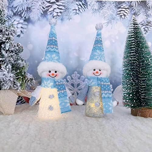איש שלג זוהר מצויר תלוי משפחתי ביתי קישוט שלג איש עץ חג המולד עיצוב קריסטל אקרילי ברור