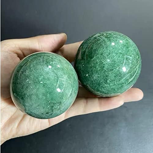 Acinra 1 חתיכה של כדור אבן קריסטל ירוק מכרה טבעי לקישוט חדר הכדור