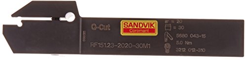 Sandvik Coromant RF151.23-2020-30m1 פלדה T-Max Q Cut Shank כלי לחלק מחזיק ולחריץ, 0.984 עומק מקסימלי של חתך