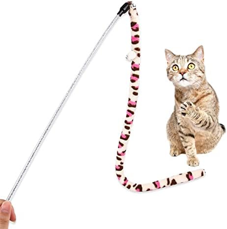 Oallk 1 pc מצחיק משחק סימולציה של שרביט טיזר נחש לחתול לוכד חיות מחמד מוט צעצועים אינטראקטיביים עם חתול
