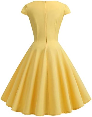 שמלת קיץ אביבית של Lcziwo לנשים מוצקה V צוואר שרוול קצר מותניים גבוהים שמלת שמלת שמלת מידי