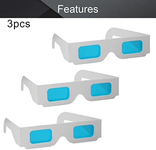 3 יחידות עמיד 3 משקפיים בסגנון 3 משקפיים צפייה 3 משקפיים משחק סרט כחול כחול 3 משקפיים מסגרת קרטון שרף