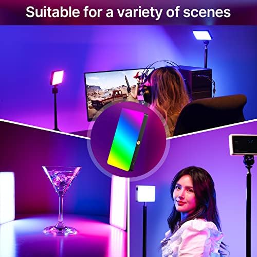 Ulanzi PL-01 RGB אור וידאו, אור מצלמת RGB נייד עם סוללת 4000mAh, 360 ° צבע 20 אפקטים אור, CRI≥95 2500-9000K