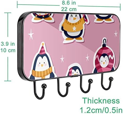מחזיק מגבת Lyetny קיר קיר רכוב מגבת מתלה אמבטיה תפאורה חלוקת חלוקת בגדי חלוק בגדי מדבקה מצחיקה סט עם פינגווינים