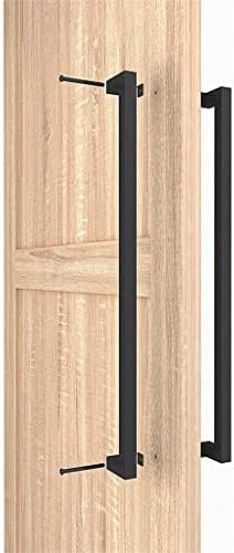 N/A 24 כבד צורה שטוחה דלת אסם דחיפה ידית משיכה כניסה חנות משרדים מסחרית מוסך עץ קדמי.