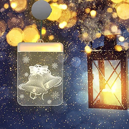 חלון חג המולד קישוטי אורות תלויים עיצוב חג המולד DIMMABLE 3D LED אורות לבנים חמים לחמים/חיצוניים/חלון/חדר