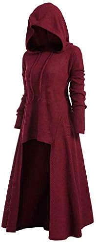 ז'קט מעבה של נשים מעוגות נשים ברדס אופנה ברדס בתוספת גלימת וינטג 'גלימת חולצה גבוהה סוודר נמוך