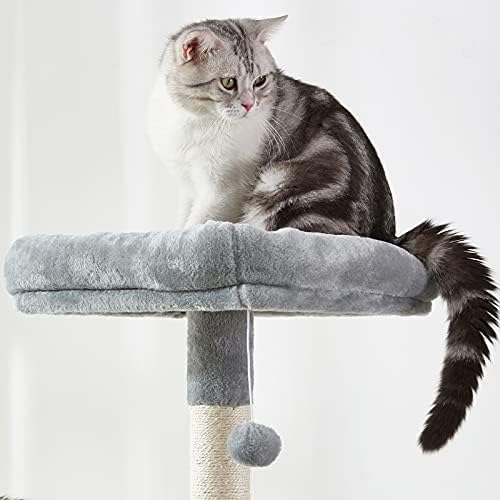 חתול עץ, 67 סנטימטרים רב-רמת חתול מגדל, חתול עץ לחתולים מקורה עם סיסל-מכוסה מגרד הודעות, מרופד