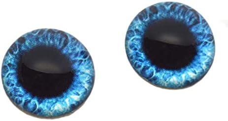 איריס כחול בהיר איריס כיפה גבוהה זכוכית קאבושוני עיניים לתליון להכנת תכשיטים עטופים תכשיטים פו מלאכה או