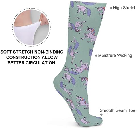 דפוס Weedkeycat של גרביים עבות חד קרן חידוש הדפס מצחיק גרפי גרבי חמים חמים בגרביים לחורף