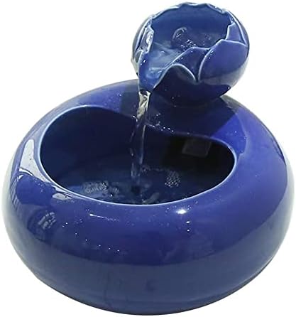 מזרקת מים לחתול לומקוב לשתייה משאבת קרמיקה שקטה במיוחד מתקן מים לחיות מחמד לחתול וכלבים קטנים 1.5 ליטר
