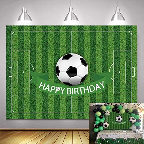 תפאורה למסיבת יום הולדת כדורגל כדורגל שדה כדורגל רקע רקע כדורגל קישוטי מסיבת יום הולדת