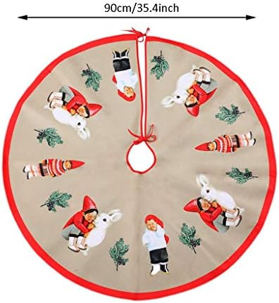 חצאיות עץ חג המולד של עץ חג המולד של GYH, עץ חג המולד, 90 סמ עגול חג המולד לחג חג המולד, שטיח מחצלת רצפת