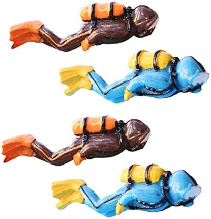 BCOATH 4 PCS מיכל דגים גינון נוף קישוט צפרדעים פסלי צעצועים אקווריום צפרדין מיכל דגים שרף מלאכת אקווריום