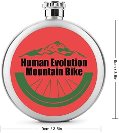 אדם האבולוציה הרי אופני משקאות בקבוק עם כובע 5 עוז ויסקי פלדה ירך צלוחיות נייד יין בקבוק עבור לשתות מתנות
