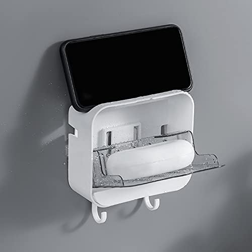 קאדי אמבטיה, קופסת מקלחת יצירתית אטומה למים אטום מים מארגן מארגן מארגן מנה מתלה למגבות לבית - אפור