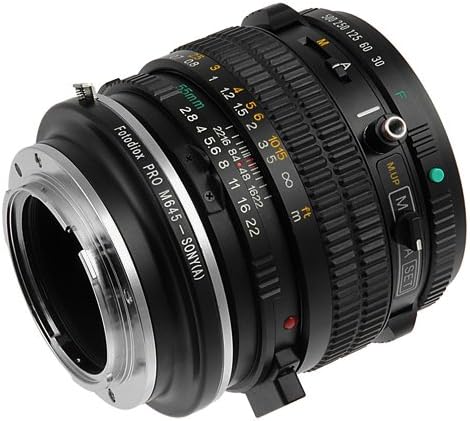 Fotodiox Pro Lens Mount Mount, עבור Mamiya 645 עדשה ל- Sony Alpha DSLR מצלמות